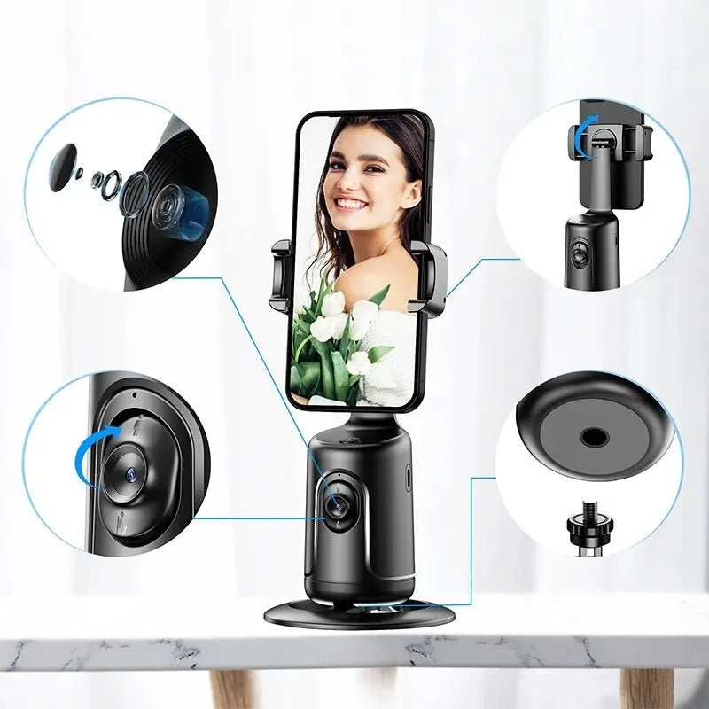 360 Auto Face Tracking AI Smart Phone Holder - Infinite CelebrationsSmart phone tripodInfinite CelebrationsInfinite Celebrations