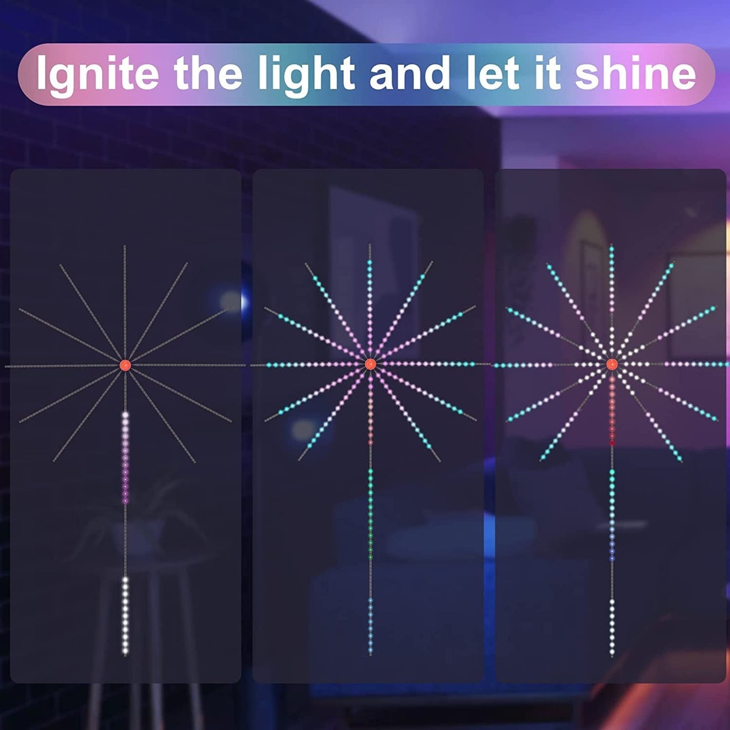 Firework Lights LED Strip Music Sound Sync Color Changing Remote Control For Room Party - Infinite CelebrationsLed music stripInfinite CelebrationsInfinite Celebrations