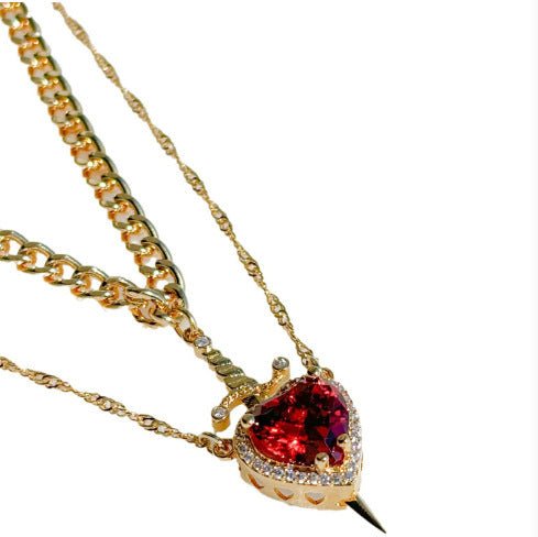 Red Crystal Love Dagger Pendant - Infinite CelebrationsjewelryInfinite CelebrationsInfinite Celebrations