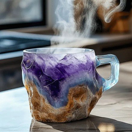 Resin Mineral Crystal Coffee Mug - Infinite CelebrationsAir brushInfinite CelebrationsInfinite Celebrations