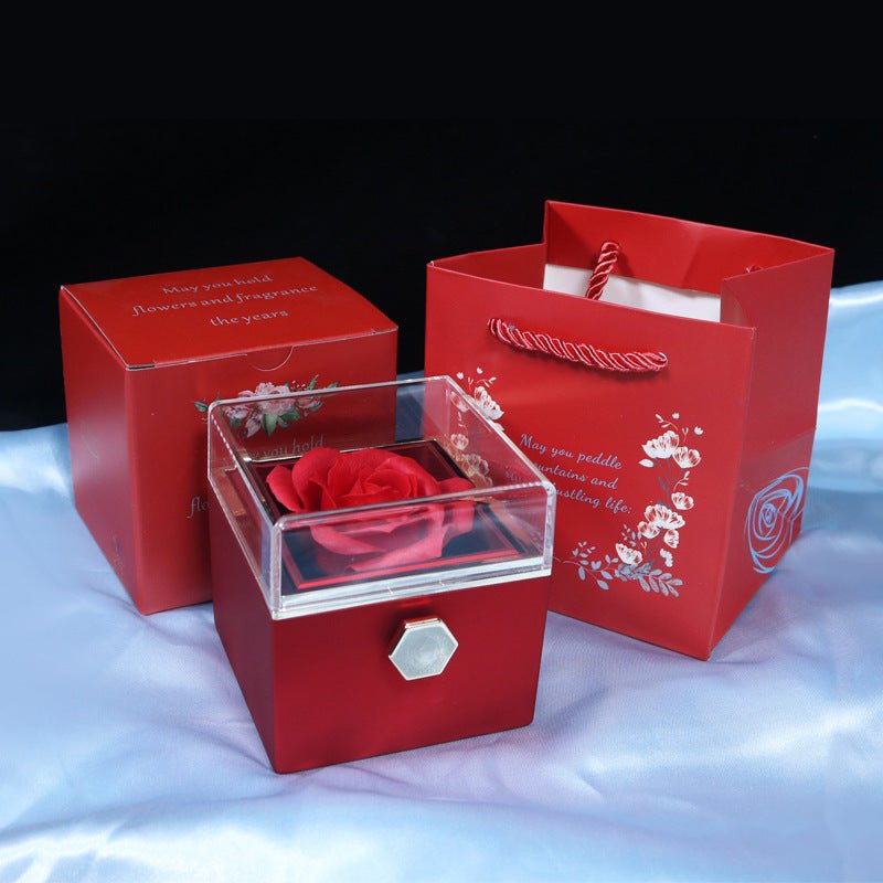 Rotating Flower Rose Gift Jewelry Packaging for Valentine's Day - Infinite CelebrationsRose giftInfinite CelebrationsInfinite Celebrations