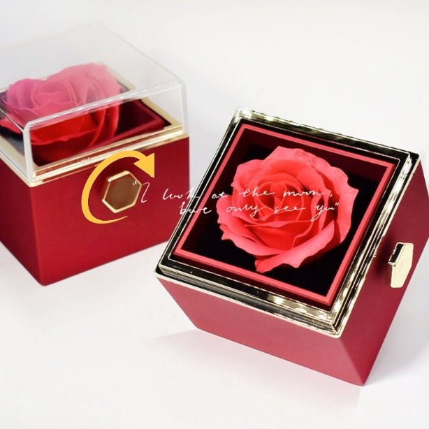 Rotating Flower Rose Gift Jewelry Packaging for Valentine's Day - Infinite CelebrationsRose giftInfinite CelebrationsInfinite Celebrations