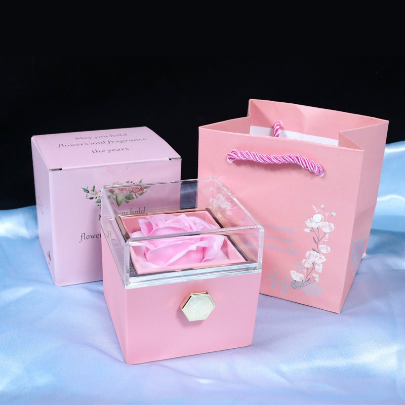 Rotating Flower Rose Gift Jewelry Packaging for Valentine's Day - Infinite CelebrationsRose giftInfinite CelebrationsInfinite Celebrations