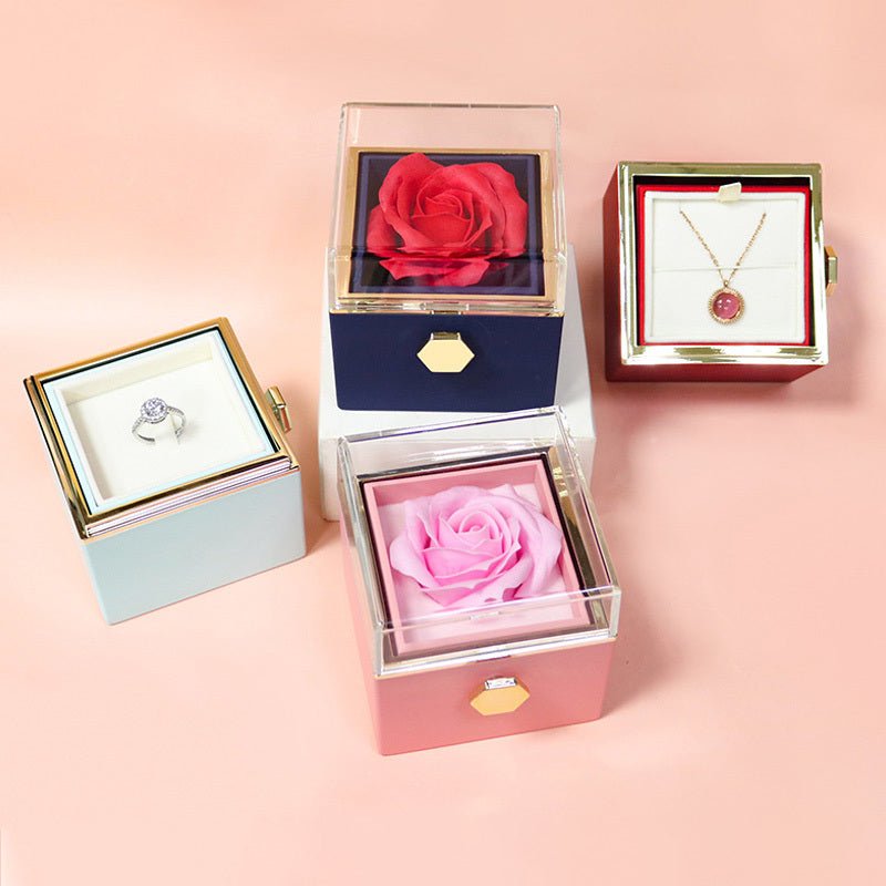 Rotating Flower Rose Gift Jewelry Packaging for Valentine's Day - Infinite CelebrationsRose giftInfinite CelebrationsInfinite Celebrations
