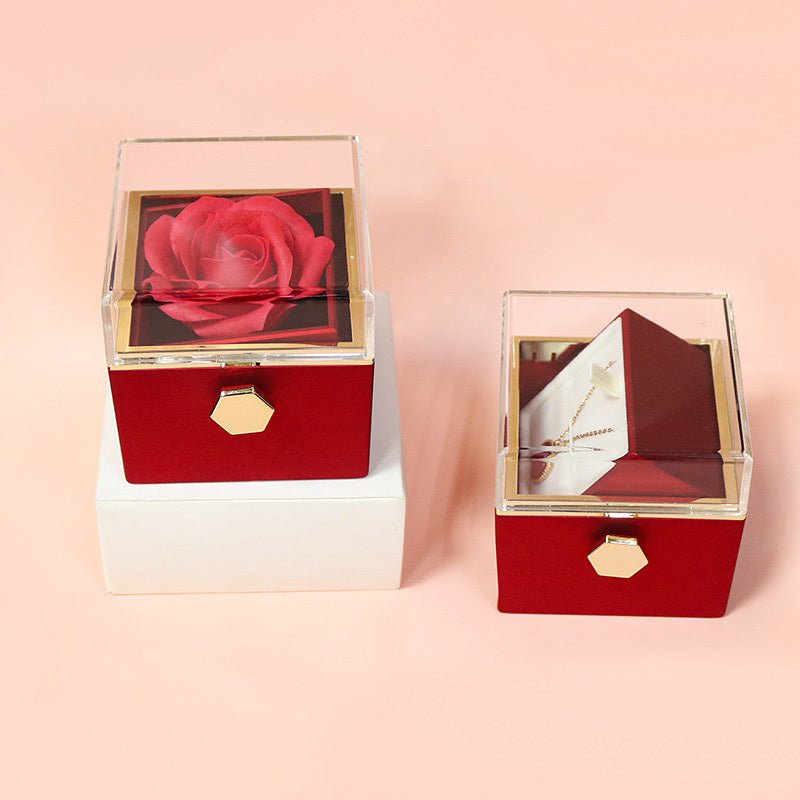 Rotating Flower Rose Gift Jewelry Packaging for Valentine's Day - Infinite CelebrationsRose giftInfinite CelebrationsInfinite Celebrations