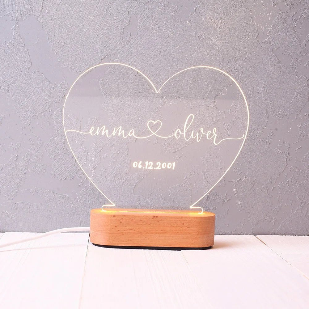 Valentines Day Romantic Night lamp Gift - Infinite CelebrationsCustom gift lightInfinite CelebrationsInfinite Celebrations