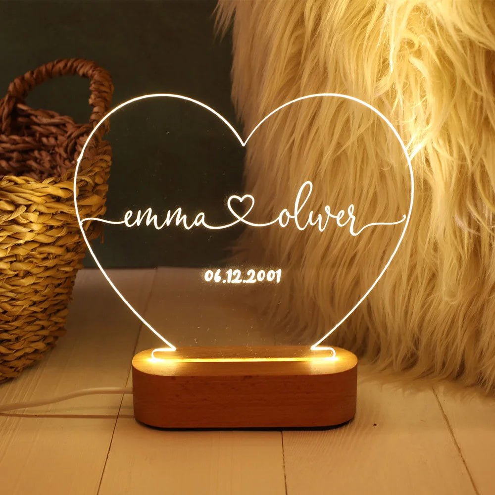 Valentines Day Romantic Night lamp Gift - Infinite CelebrationsCustom gift lightInfinite CelebrationsInfinite Celebrations