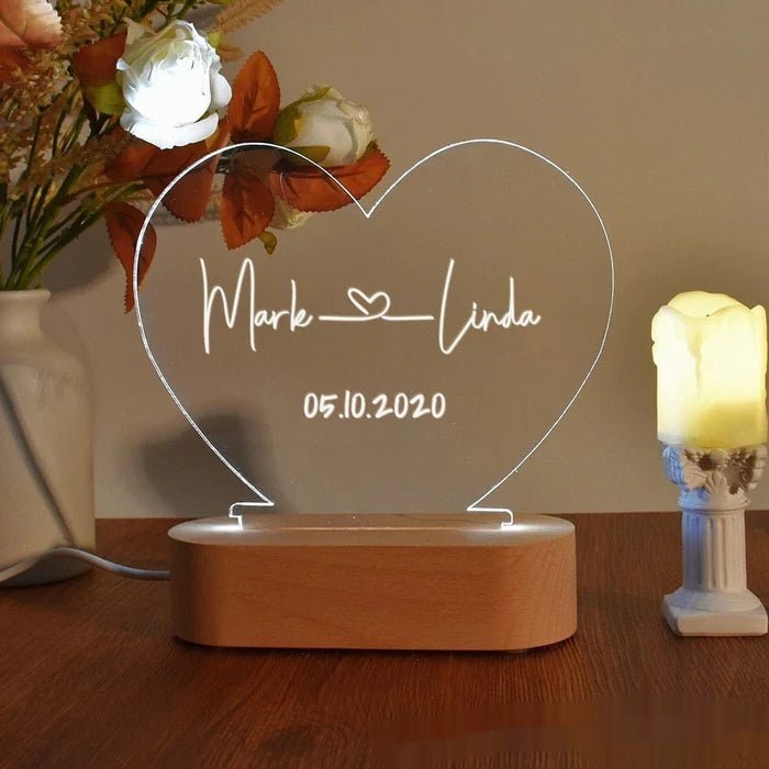 Valentines Day Romantic Night lamp Gift - Infinite CelebrationsCustom gift lightInfinite CelebrationsInfinite Celebrations