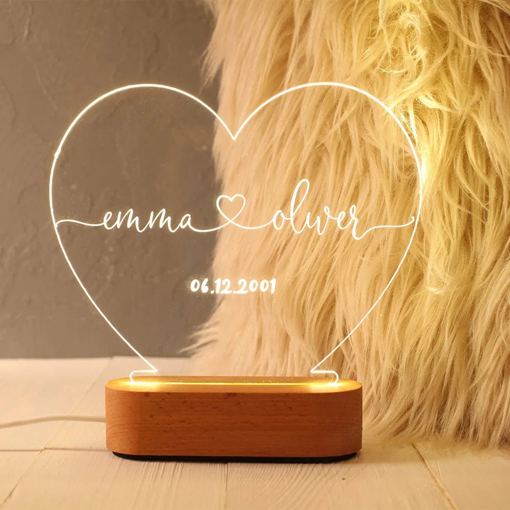 Valentines Day Romantic Night lamp Gift - Infinite CelebrationsCustom gift lightInfinite CelebrationsInfinite Celebrations