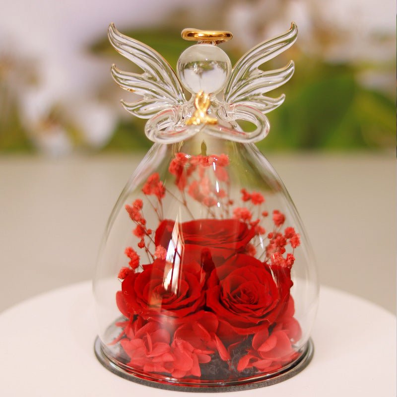 Eternal Flower Angel Glass Rose Gift Box - Infinite CelebrationsRose giftInfinite CelebrationsInfinite Celebrations