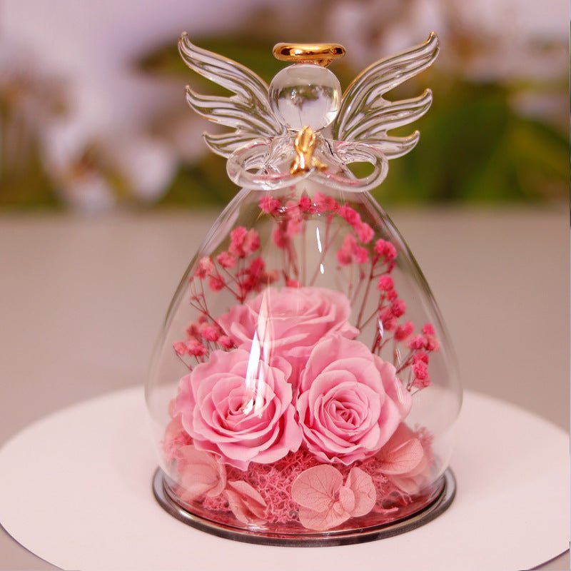 Eternal Flower Angel Glass Rose Gift Box - Infinite CelebrationsRose giftInfinite CelebrationsInfinite Celebrations