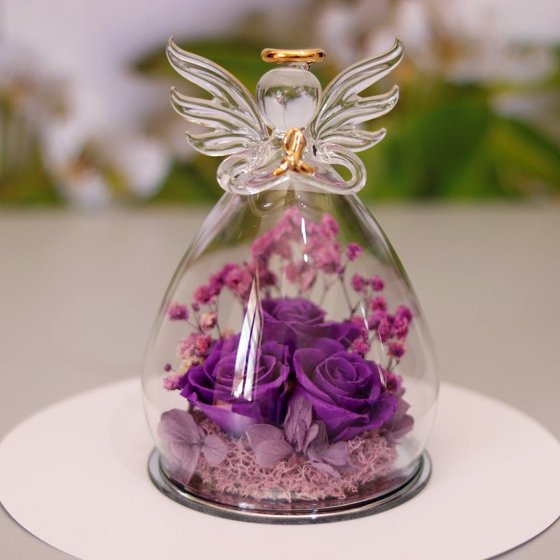 Eternal Flower Angel Glass Rose Gift Box - Infinite CelebrationsRose giftInfinite CelebrationsInfinite Celebrations