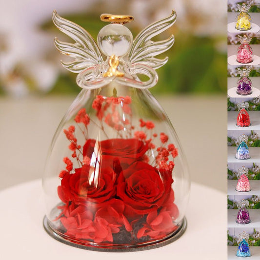 Eternal Flower Angel Glass Rose Gift Box - Infinite CelebrationsRose giftInfinite CelebrationsInfinite Celebrations