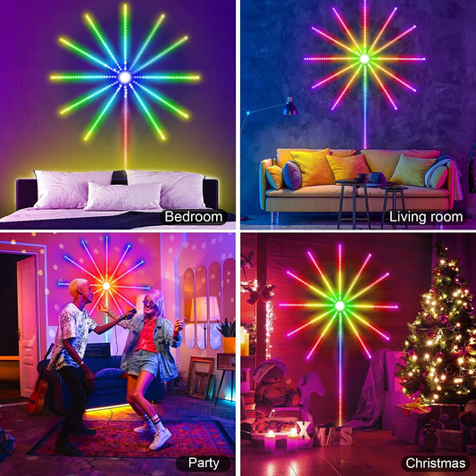 Firework Lights LED Strip Music Sound Sync Color Changing Remote Control For Room Party - Infinite CelebrationsLed music stripInfinite CelebrationsInfinite Celebrations