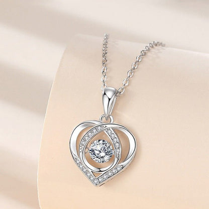 Heart - shaped Necklace Women Luxury Love Jewelry Gift For Valentine's Day - Infinite CelebrationsjewelryInfinite CelebrationsInfinite Celebrations