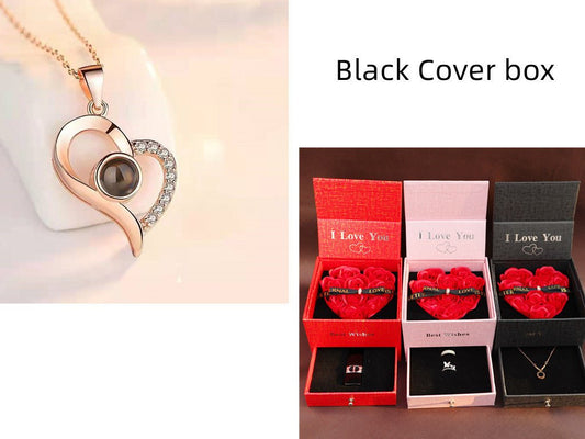 Hot Valentine's Day Gifts Metal Rose Jewelry Gift Box Necklace - Infinite CelebrationsRose giftInfinite CelebrationsInfinite Celebrations
