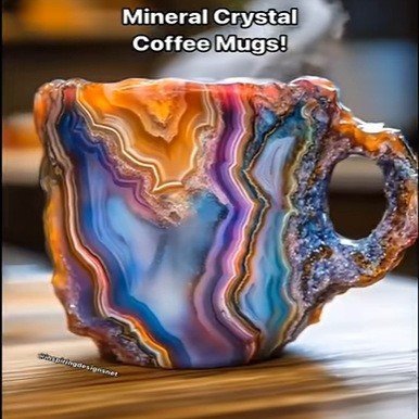 Resin Mineral Crystal Coffee Mug - Infinite CelebrationsAir brushInfinite CelebrationsInfinite Celebrations