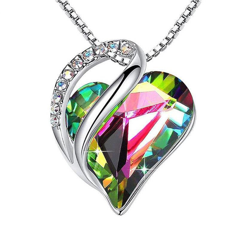 Sliver Heart Shaped Geometric Necklace Gift - Infinite CelebrationsjewelryInfinite CelebrationsInfinite Celebrations