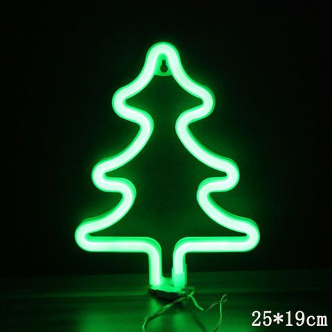 Unique LED night light in the shape of a green Christmas tree, perfect for festive decor