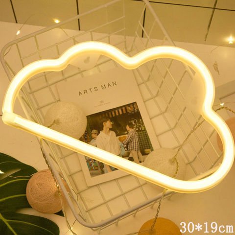 Unique LED night light in a cloud shape, perfect for adding charm to any room decor