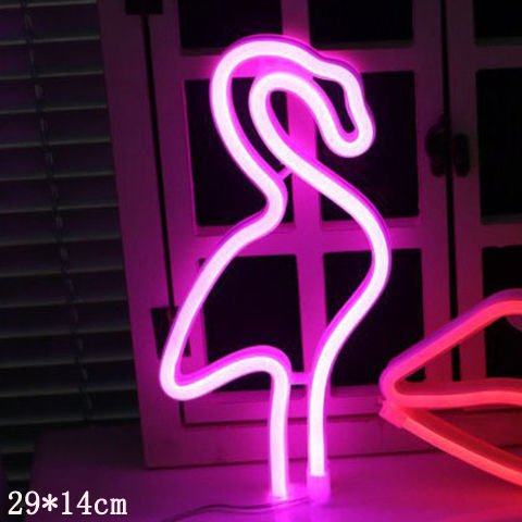 Unique LED night light in the shape of a pink flamingo, perfect for home decor