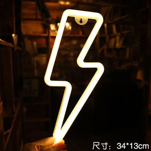 Unique LED night light in a lightning bolt shape, adding a fun glow to any room