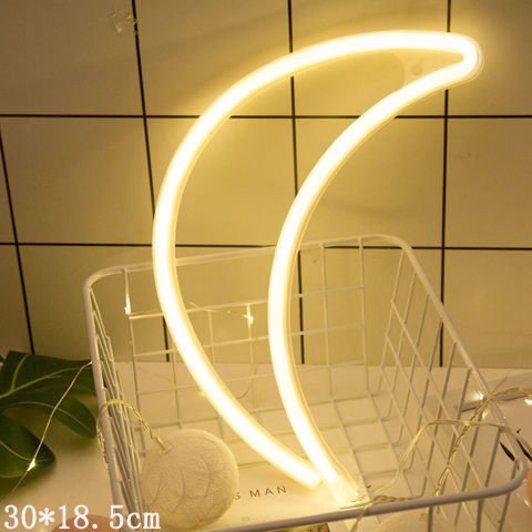 Unique LED night light in crescent moon shape for stylish home decor and soft illumination