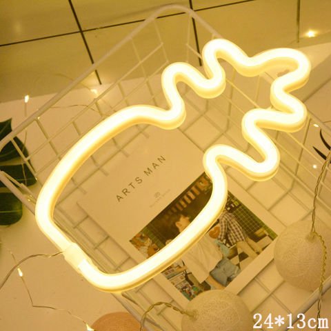 Unique LED night light in the shape of a pineapple, perfect for home decoration