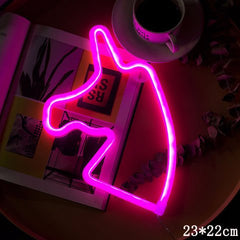 Unique LED night light in a unicorn shape, perfect for decor and celebrations